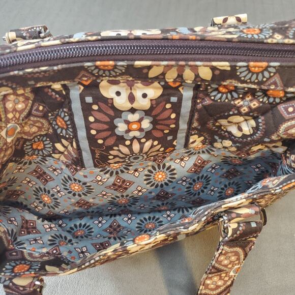 Retired Vera Bradley 3 Piece Purse & Wallet Set Women's Brown Floral Pasley Set - Picture 11 of 16